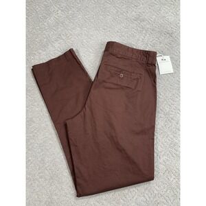 Free Assembly Men's Everyday Core Tapered Brown Chino Pants 34x32 NWT